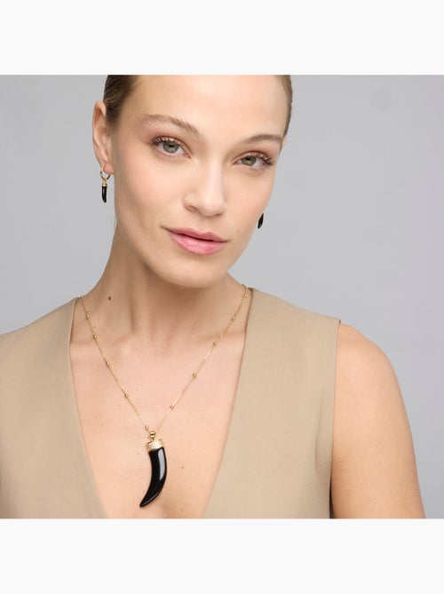 Collier Luxenter finition argent et laqué noir - Arhew - Kiabi Collier Luxenter finition argent et laqué noir - Arhew - Kiabi