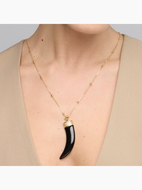 Collier Luxenter finition argent et laqué noir - Arhew - Kiabi Collier Luxenter finition argent et laqué noir - Arhew - Kiabi