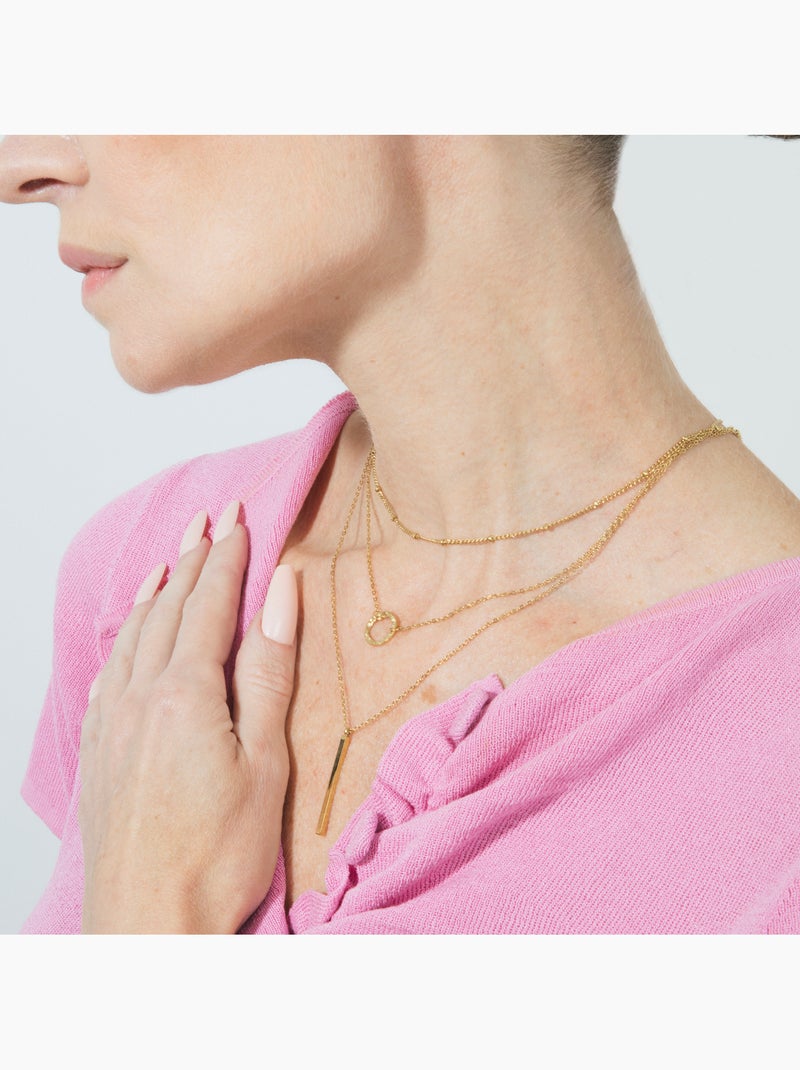 Collier Luxenter finition or jaune 18 carats - Rewary Doré/or - Kiabi
