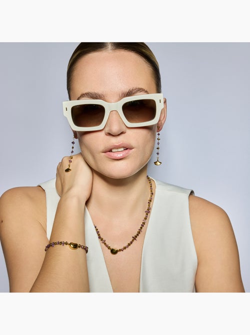 Collier Luxenter finition or jaune 18 carats et améthyste naturelle - Tarthae - Kiabi Collier Luxenter finition or jaune 18 carats et améthyste naturelle - Tarthae - Kiabi