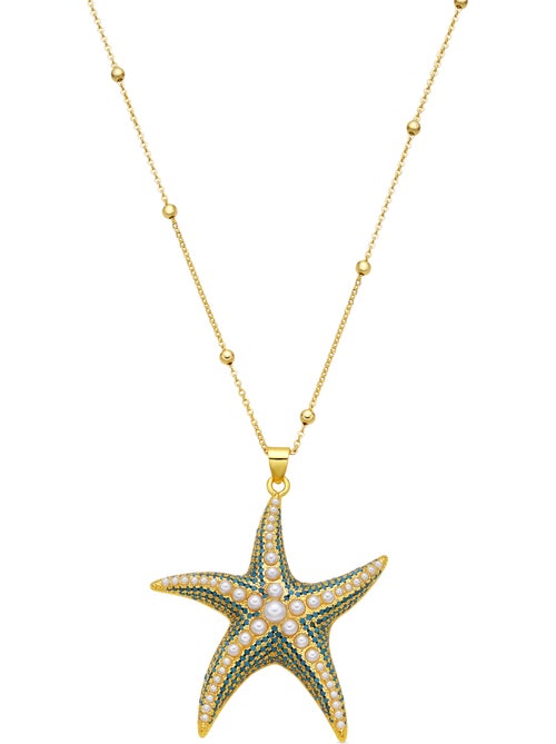 Collier Luxenter finition or jaune 18 carats et perle blanche - Ruko - Kiabi Collier Luxenter finition or jaune 18 carats et perle blanche - Ruko - Kiabi