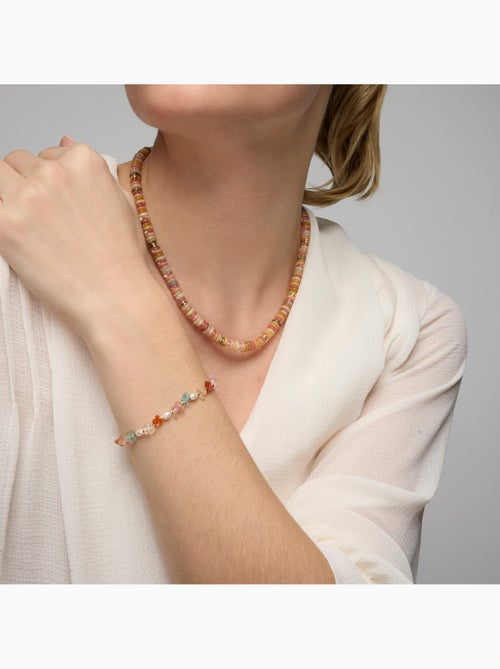 Collier Luxenter finition or jaune 18 carats et pierre naturelle multicolore - Onisu - Kiabi Collier Luxenter finition or jaune 18 carats et pierre naturelle multicolore - Onisu - Kiabi