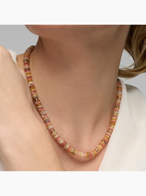 Collier Luxenter finition or jaune 18 carats et pierre naturelle multicolore - Onisu - Kiabi Collier Luxenter finition or jaune 18 carats et pierre naturelle multicolore - Onisu - Kiabi