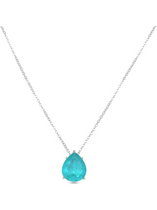 Collier Luxenter geda en argent 925 et zircone africaine sainte marie avec finition rhodiée