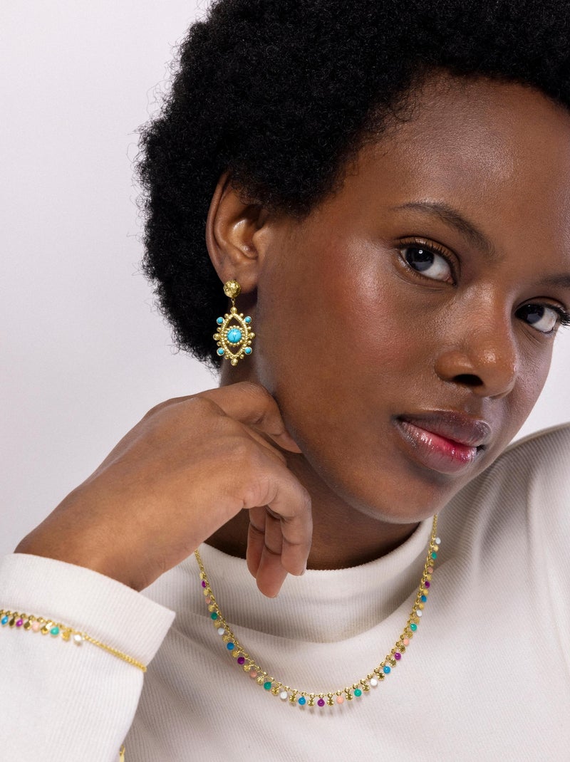 Collier Luxenter Haraim en or jaune 18 carats Multicolore - Kiabi