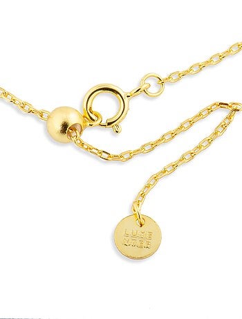 Collier Luxenter imlor en argent 925 avec finition plaquée or jaune 18 carats