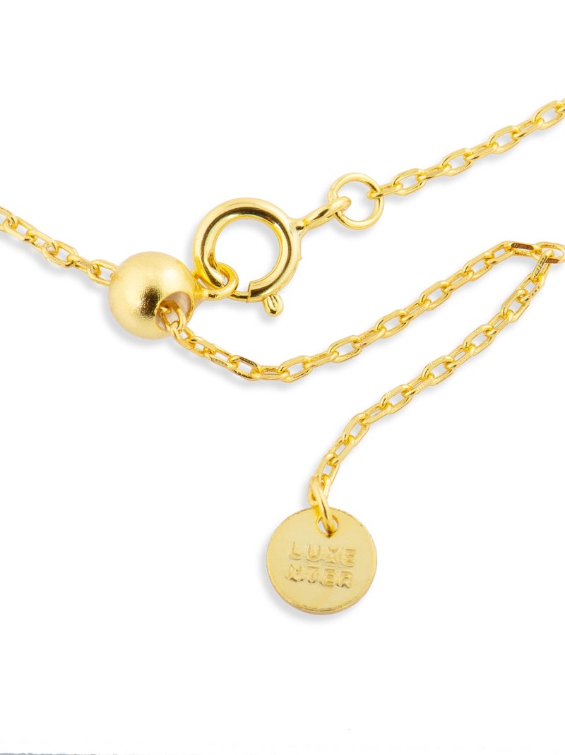 Collier Luxenter imlor en argent 925 avec finition plaquée or jaune 18 carats Doré/or - Kiabi