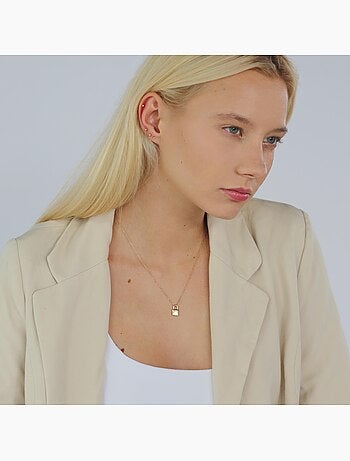 Collier Luxenter imlor en argent 925 avec finition plaquée or jaune 18k