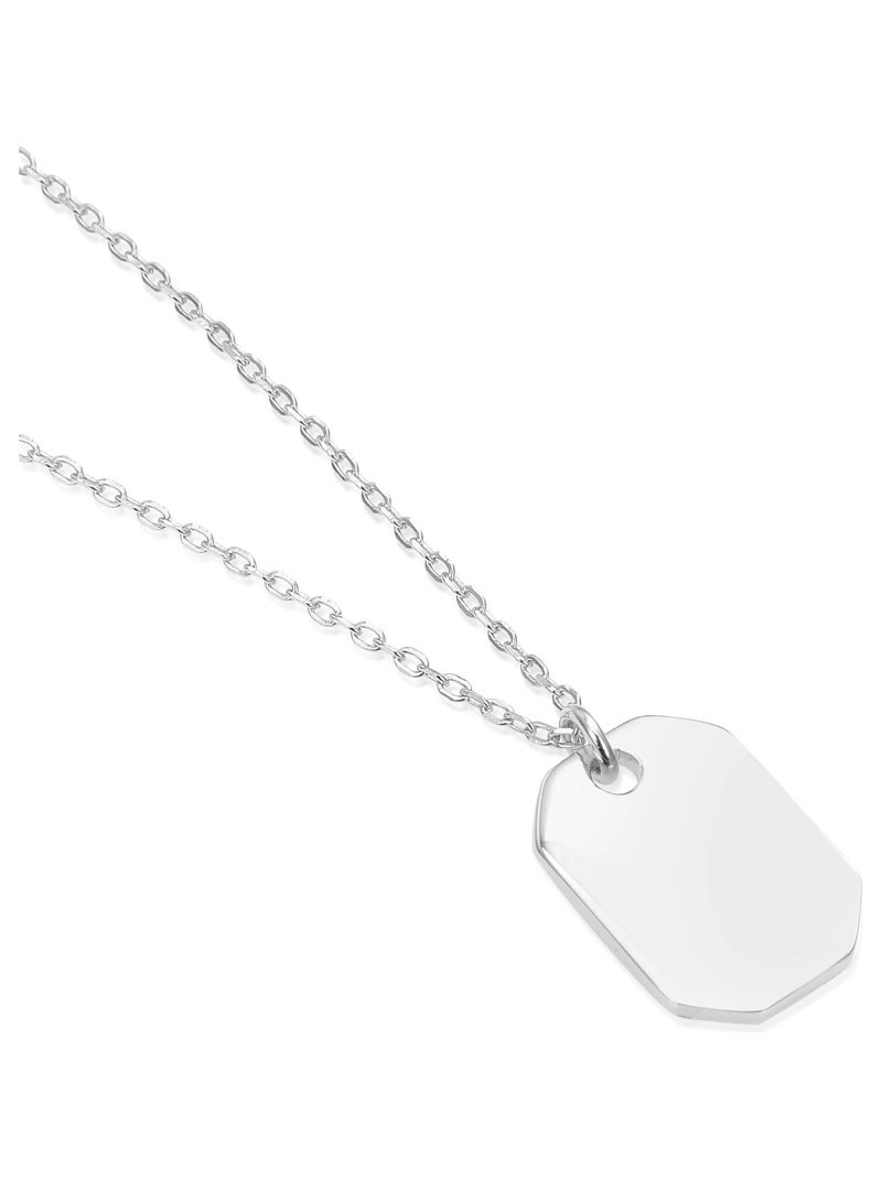 Collier Luxenter imlor en argent 925 avec finition rhodiée Argent - Kiabi