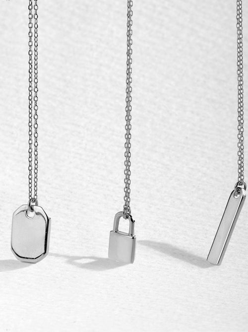 Collier Luxenter imlor en argent 925 avec finition rhodiée - Kiabi