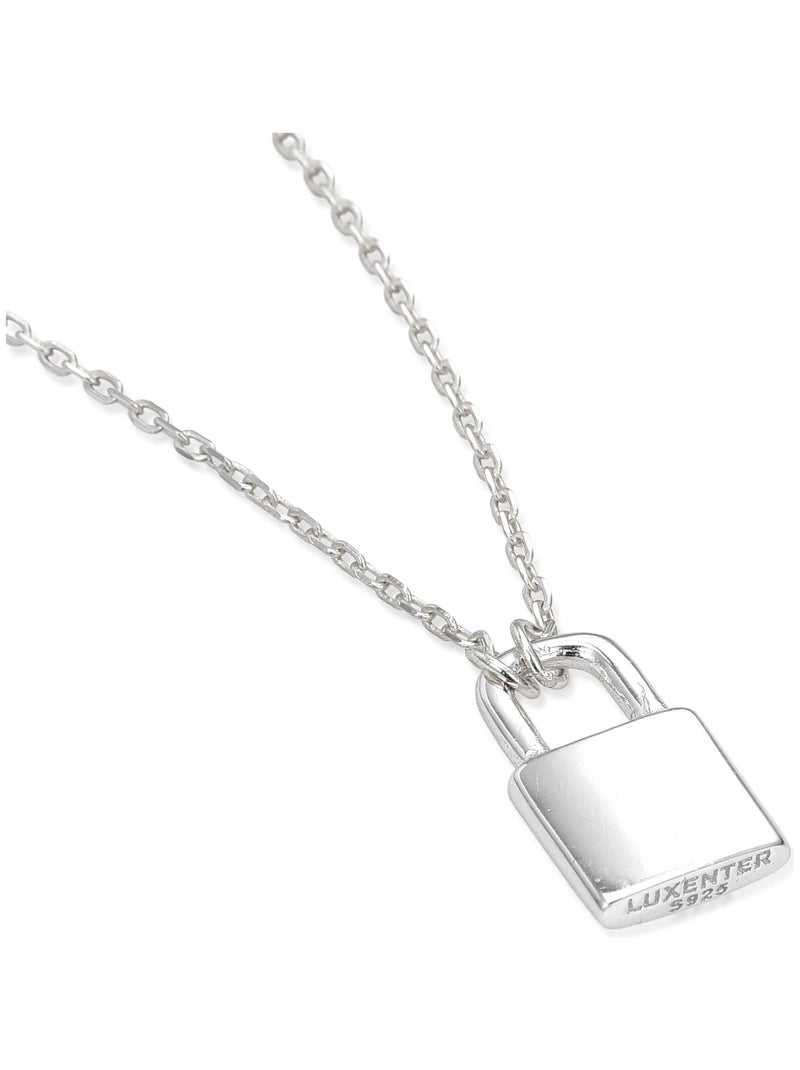 Collier Luxenter imlor en argent 925 avec finition rhodiée Argent - Kiabi