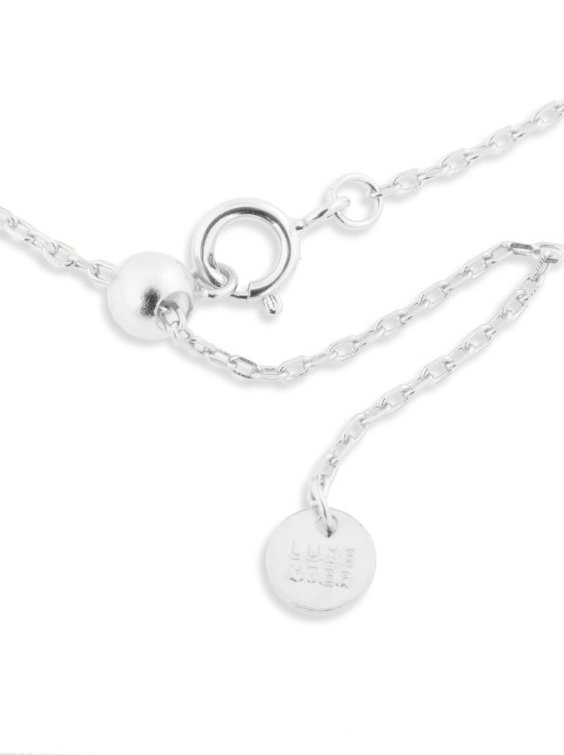 Collier Luxenter imlor en argent 925 avec finition rhodiée Argent - Kiabi