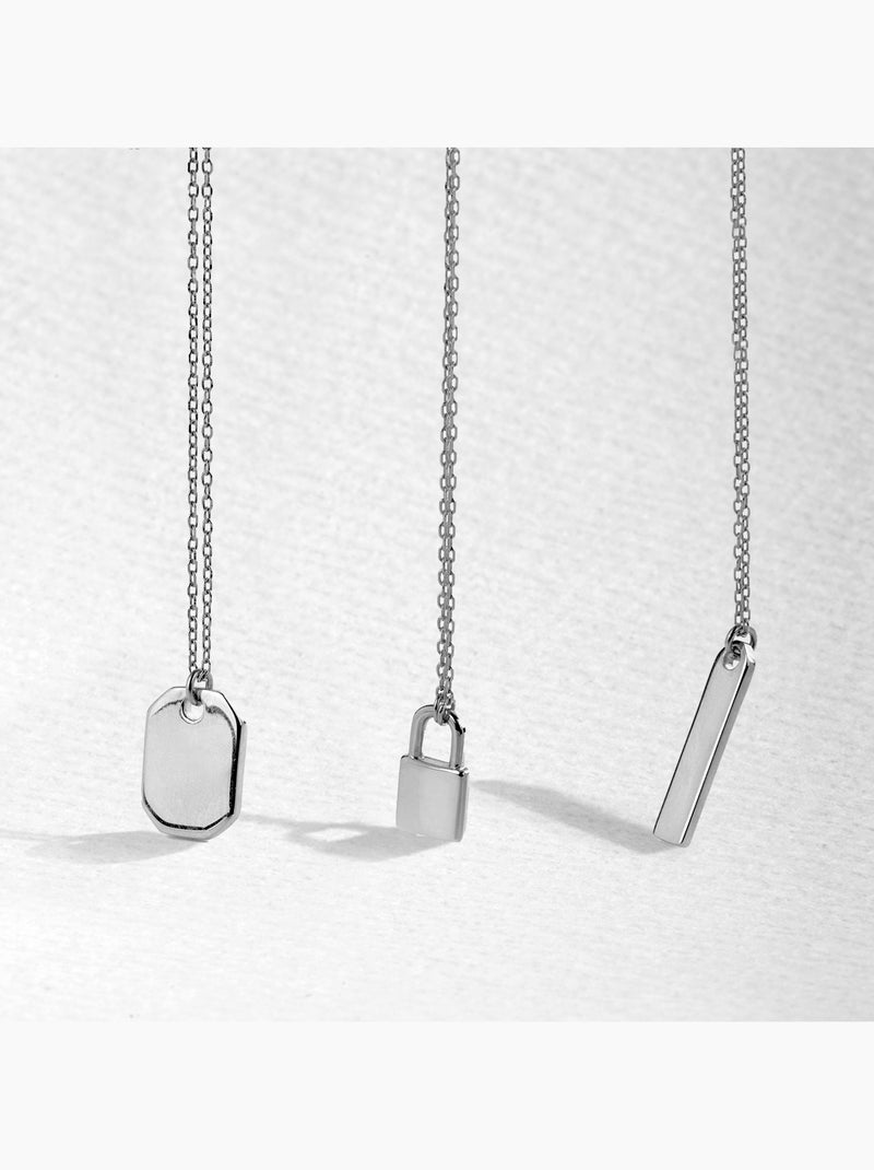 Collier Luxenter imlor en argent 925 avec finition rhodiée Argent - Kiabi