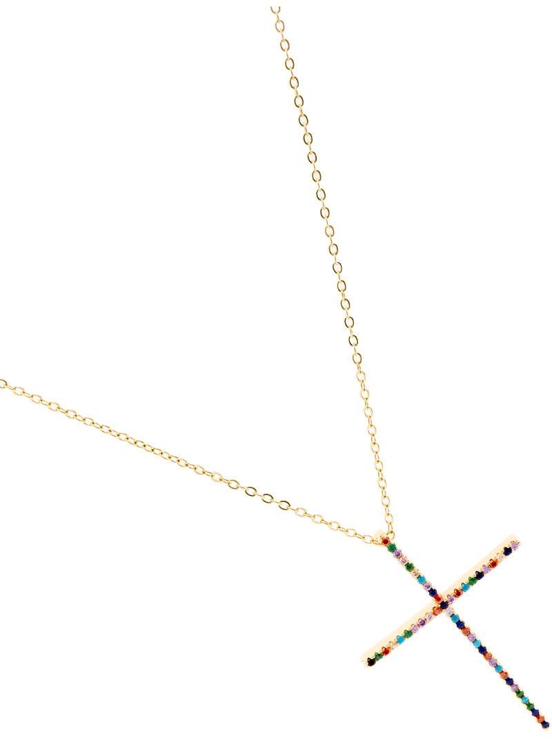 Collier Luxenter Irend et plaqué or 18k Multicolore - Kiabi