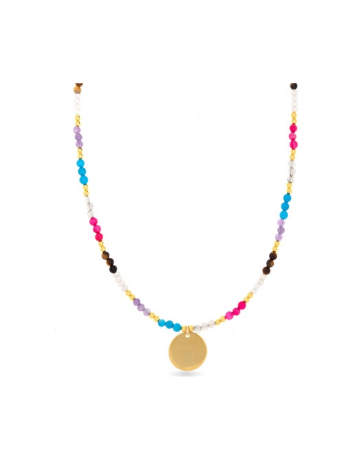 Collier Luxenter Lyhakk en argent 925 et cristal multicolore avec finition et plaqué or 18k - Kiabi Collier Luxenter Lyhakk en argent 925 et cristal multicolore avec finition et plaqué or 18k - Kiabi