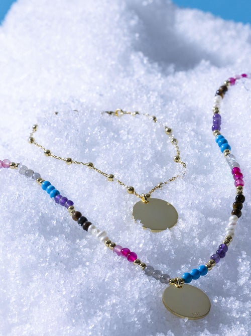 Collier Luxenter Lyhakk en argent 925 et cristal multicolore avec finition et plaqué or 18k - Kiabi Collier Luxenter Lyhakk en argent 925 et cristal multicolore avec finition et plaqué or 18k - Kiabi