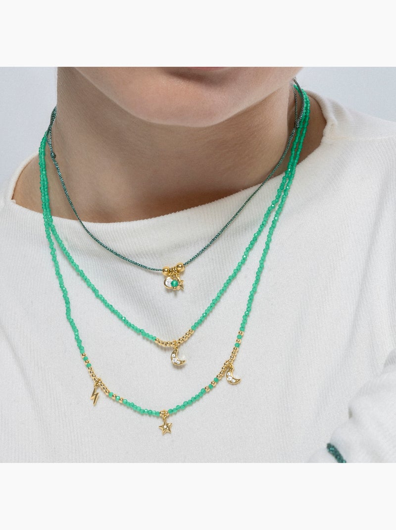 Collier Luxenter Moon en argent 925 Vert - Kiabi