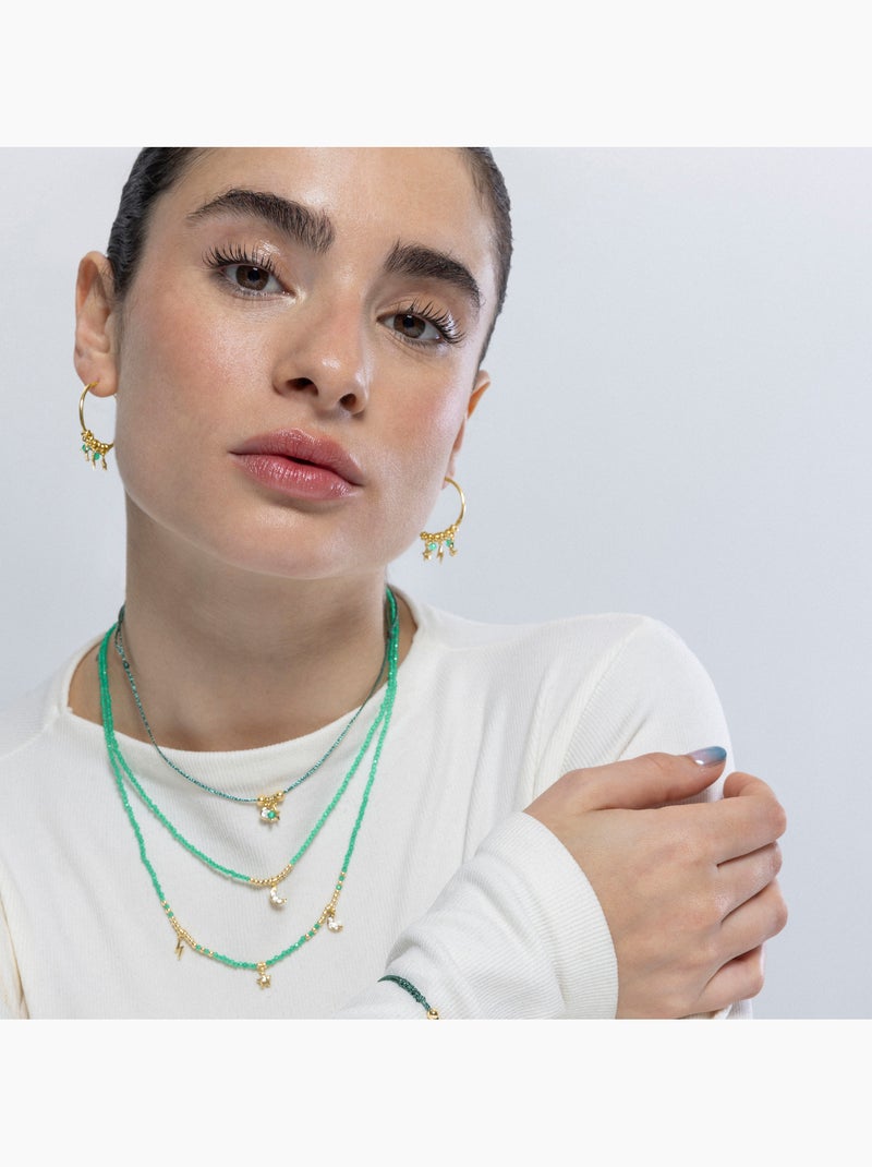Collier Luxenter Moon en argent 925 Vert - Kiabi