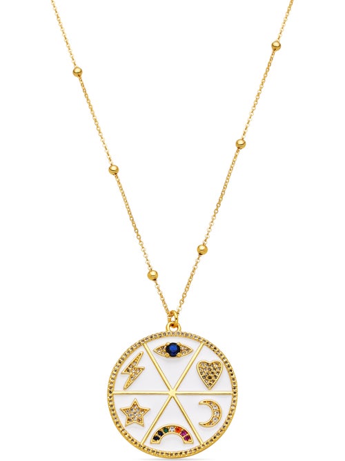 Collier Luxenter multicolore en zirconium finition or 18k - Thiem - Kiabi