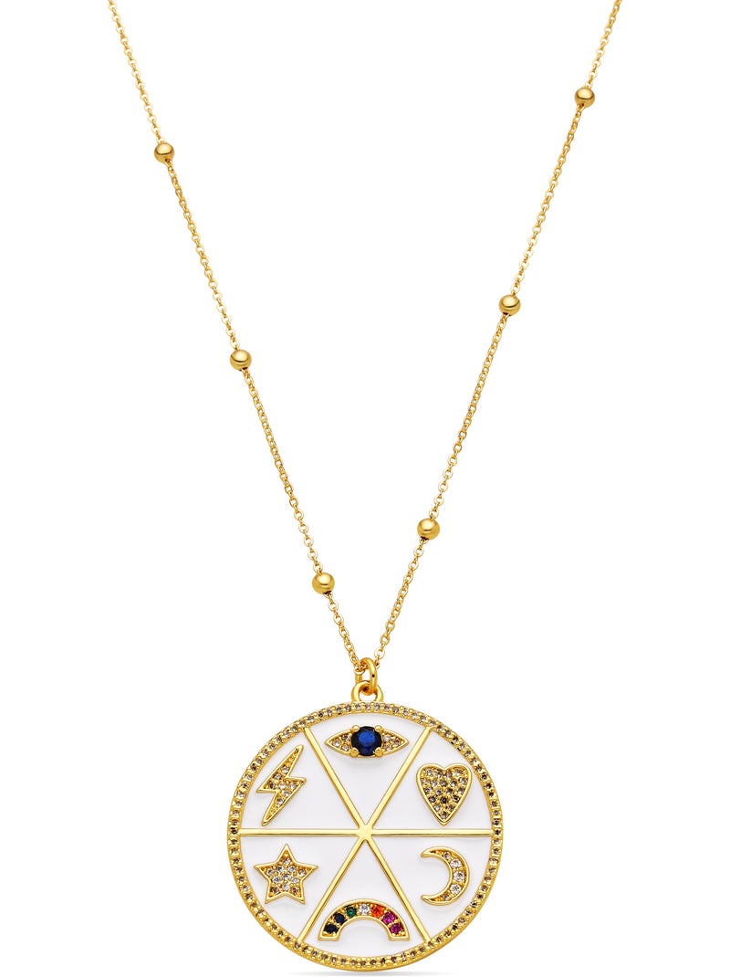 Collier Luxenter multicolore en zirconium finition or 18k - Thiem Multicolore - Kiabi