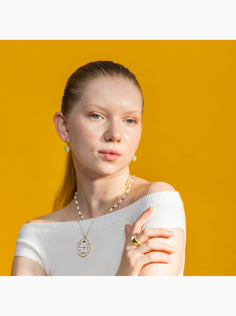 Collier Luxenter multicolore en zirconium finition or 18k - Thiem Multicolore - Kiabi