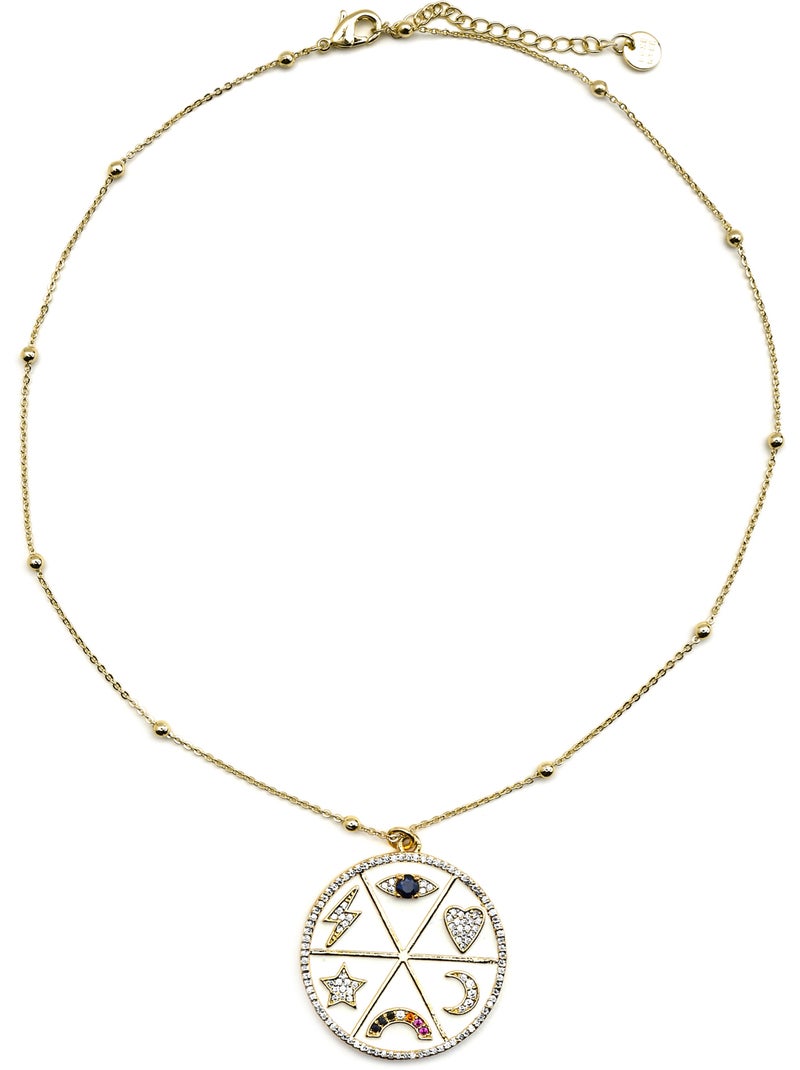 Collier Luxenter multicolore en zirconium finition or 18k - Thiem Multicolore - Kiabi