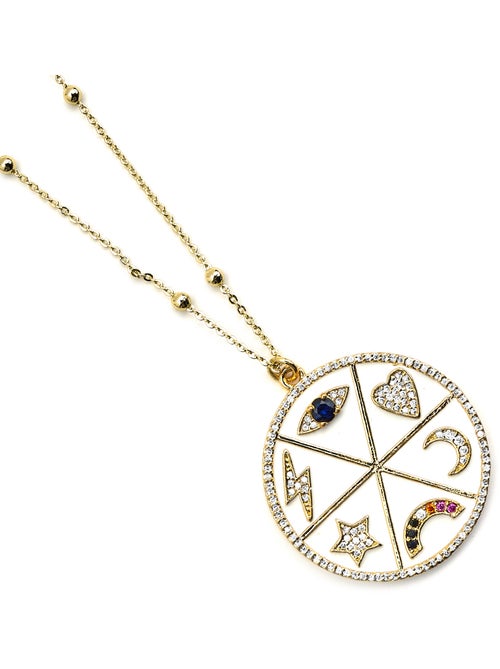 Collier Luxenter multicolore en zirconium finition or 18k - Thiem - Kiabi
