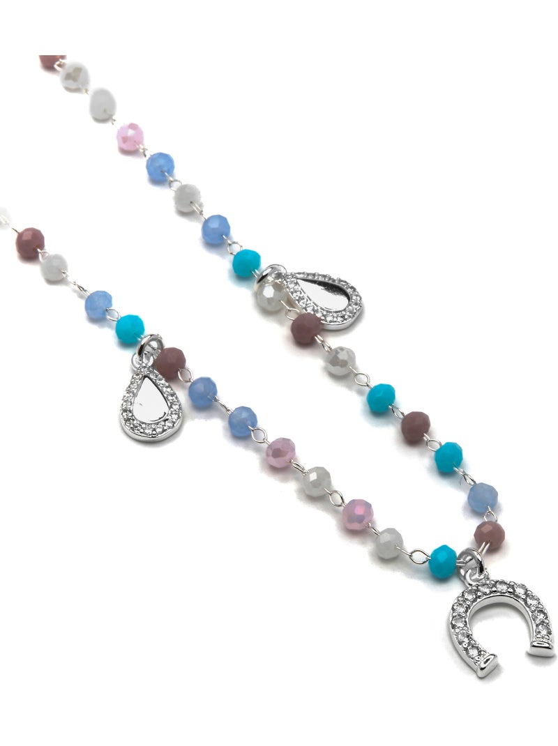 Collier Luxenter Neusne en argent 925 Bleu - Kiabi