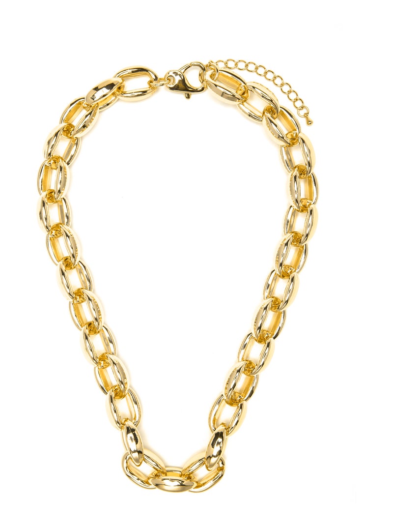 Collier Luxenter plaqué or jaune 18 carats - Aula Doré - Kiabi