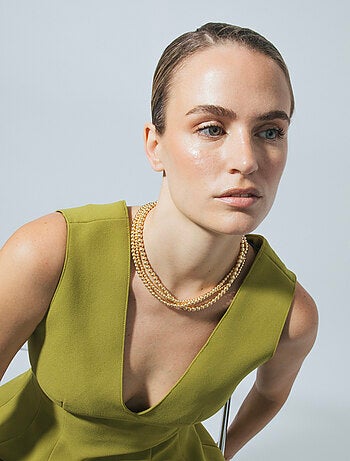 Collier Luxenter plaqué or jaune 18 carats - Bielzu