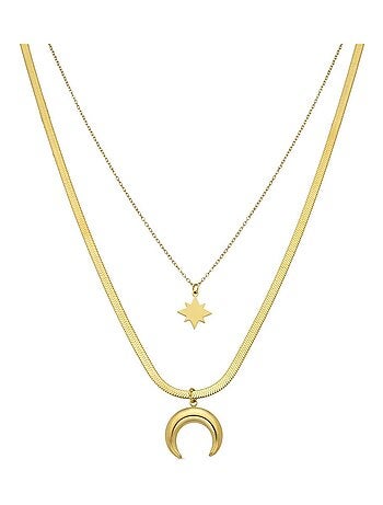 Collier Luxenter plaqué or jaune 18 carats - Fada