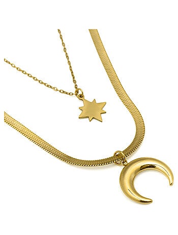 Collier Luxenter plaqué or jaune 18 carats - Fada