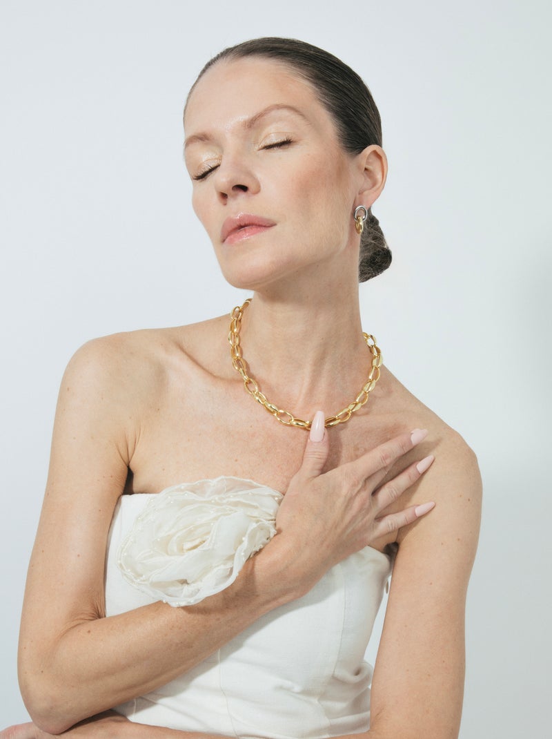 Collier Luxenter plaqué or jaune 18 carats - Hande Doré - Kiabi