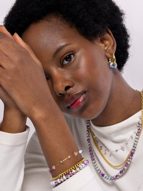 Collier Luxenter plaqué or jaune 18 carats - Hidao - Kiabi