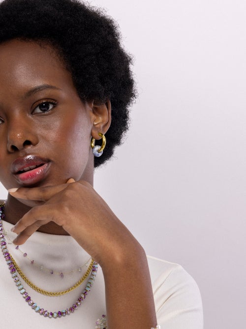 Collier Luxenter plaqué or jaune 18 carats - Hidao - Kiabi