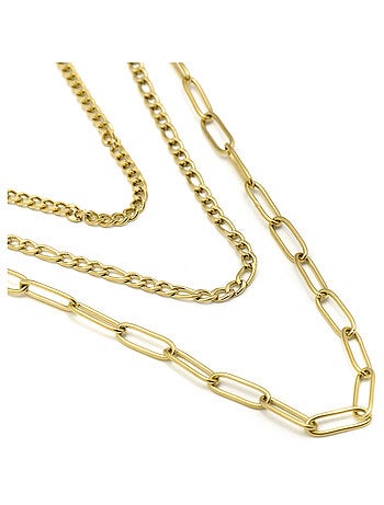 Collier Luxenter plaqué or jaune 18 carats - Korvia