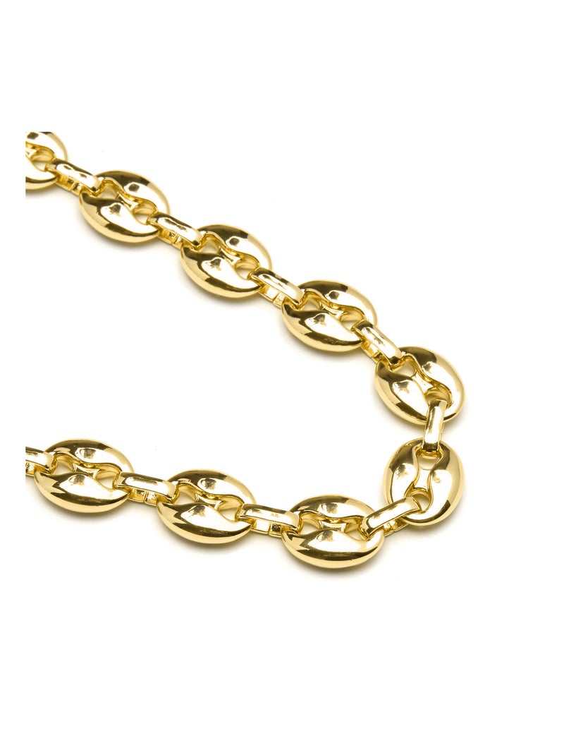 Collier Luxenter plaqué or jaune 18 carats - Midyu Doré - Kiabi