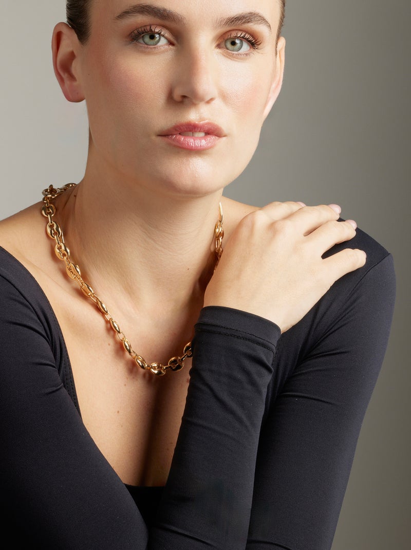 Collier Luxenter plaqué or jaune 18 carats - Midyu Doré - Kiabi