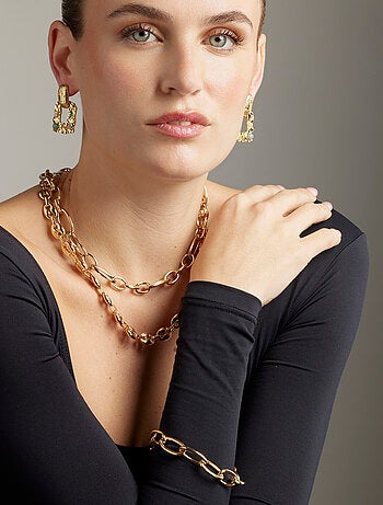 Collier Luxenter plaqué or jaune 18 carats - Oplie