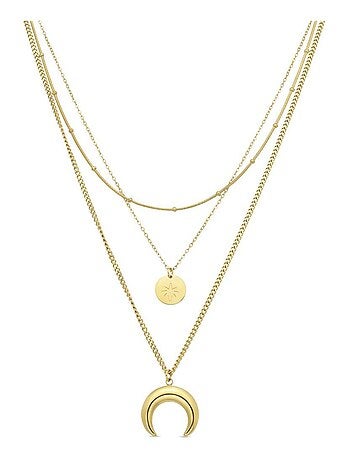 Collier Luxenter plaqué or jaune 18 carats - Salsu