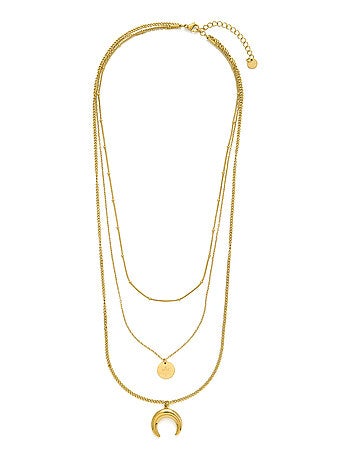 Collier Luxenter plaqué or jaune 18 carats - Salsu