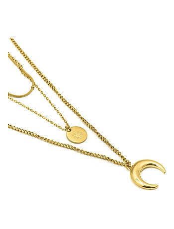 Collier Luxenter plaqué or jaune 18 carats - Salsu