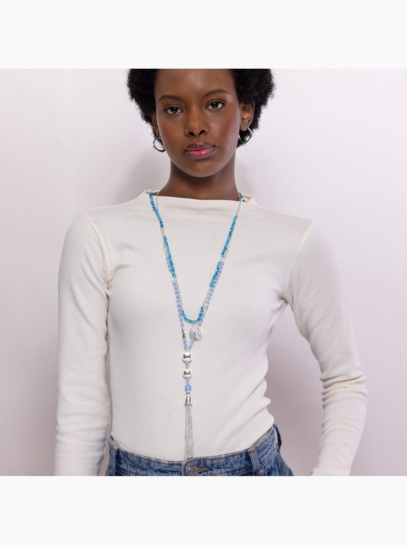 Collier Luxenter rhodié - Keum Gris - Kiabi