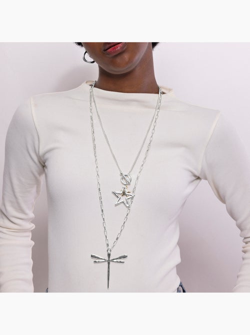 Collier Luxenter rhodié - Makdo - Kiabi