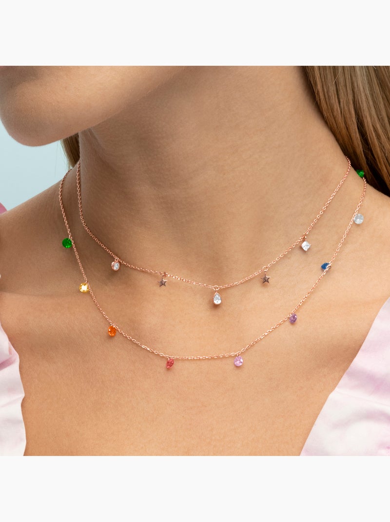 Collier Luxenter Rolcon en argent 925 Multicolore - Kiabi