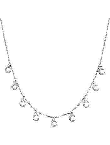 Collier Luxenter Sadil en zircon brillant avec finition argentée.