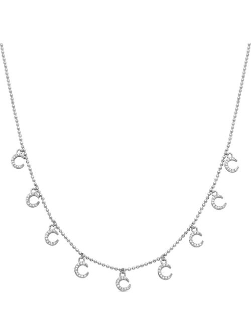 Collier Luxenter Sadil en zircon brillant avec finition argentée. - Kiabi Collier Luxenter Sadil en zircon brillant avec finition argentée. - Kiabi