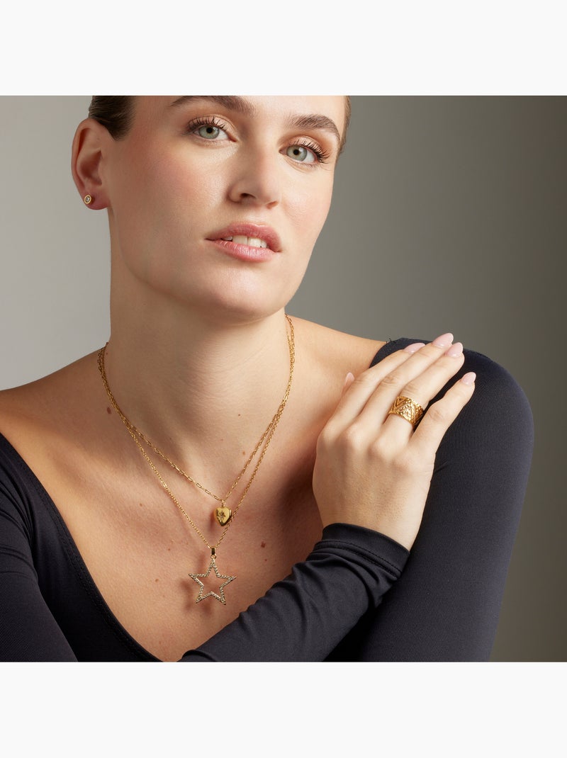 Collier Luxenter Sanem finition or jaune 18k Argent - Kiabi