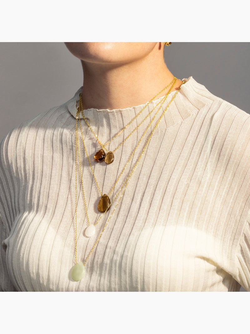 Collier Luxenter Zoqoyi et plaqué or 18k Marron - Kiabi