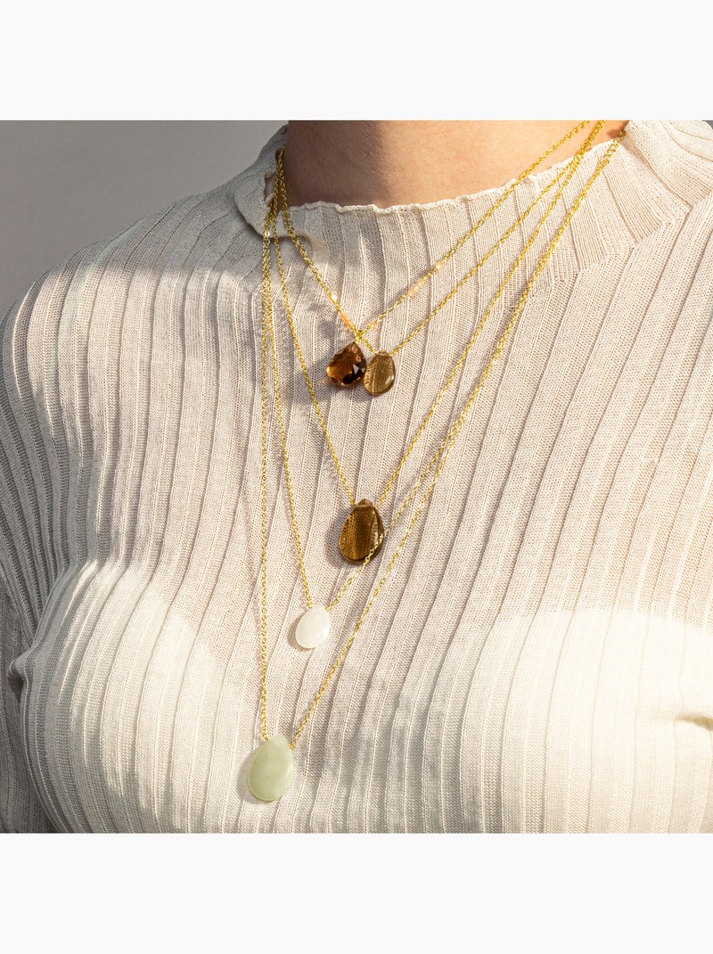 Collier Luxenter Zoqoyi et plaqué or 18k Marron - Kiabi